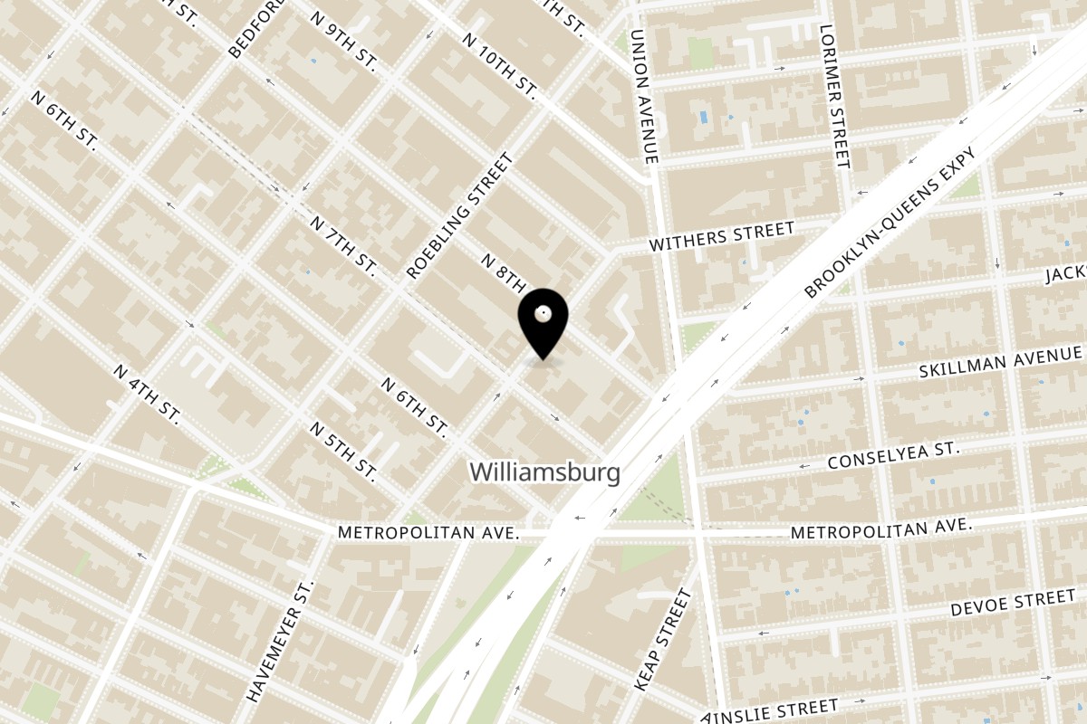 Map showing the location of Best Pizza Havemeyer St on 33 Havemeyer St in Brooklyn